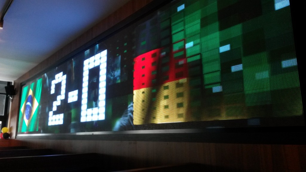 LED scorebord sporthal met score en tijdweergave